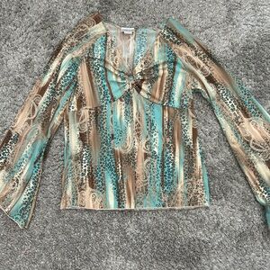 Y2K Cheetah Print Top